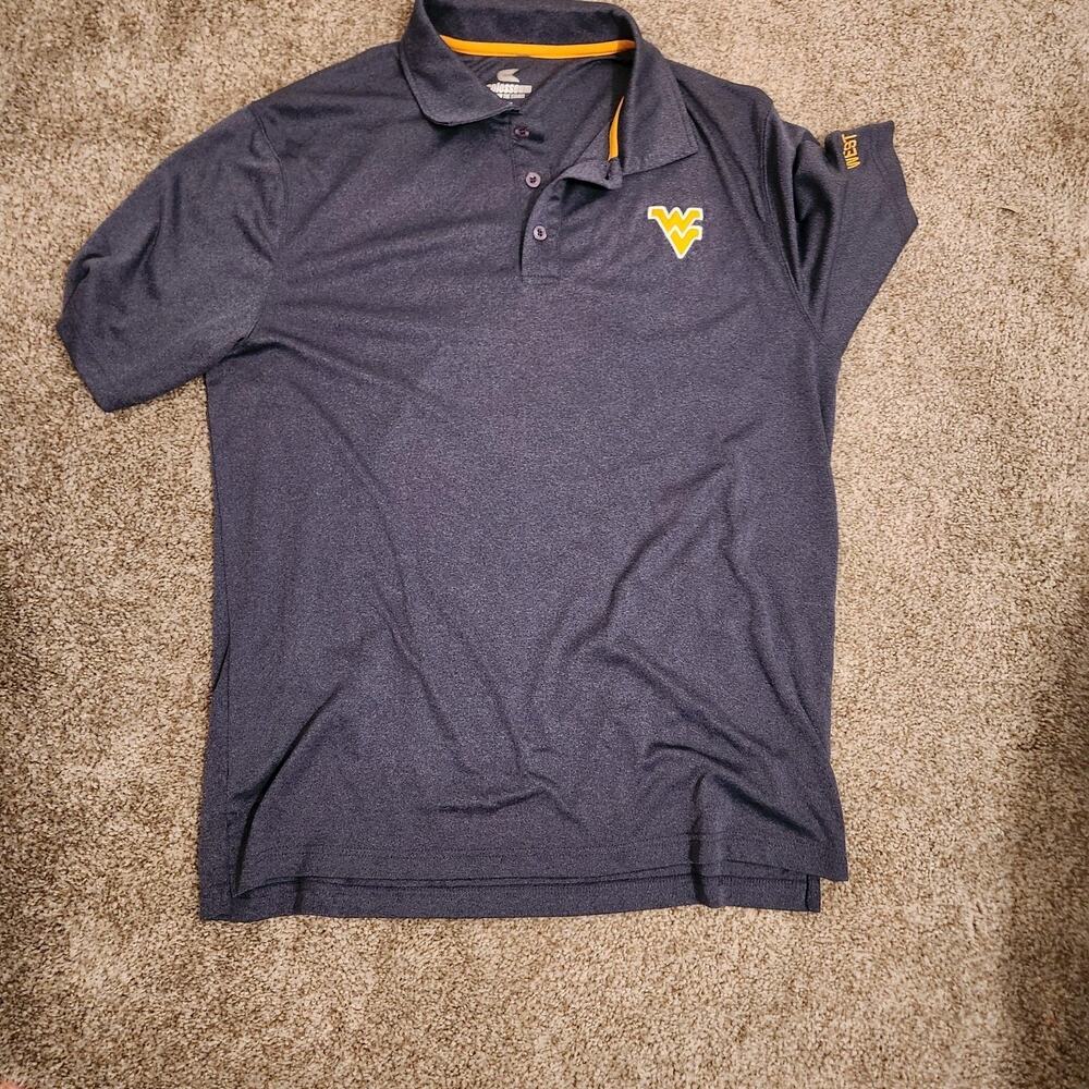Colosseum Mens Polo "West Virginia" Grey WV Logo XL